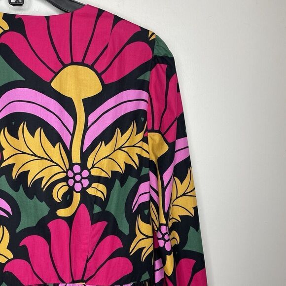 J.CREW Ratti Dress Women 8 Tiered Popover NEW Long Sleeve Floral Cotton AC879 - Picture 8 of 16